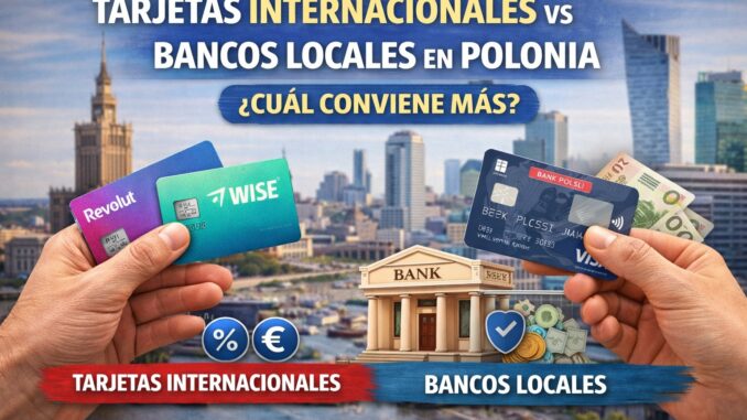 Tarjetas internacionales vs bancos locales en Polonia